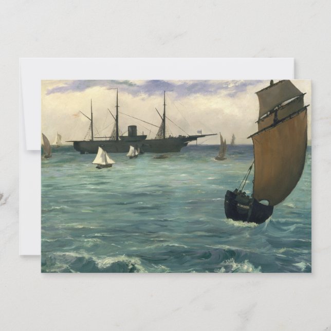 Carte Le Kearsarge à Boulogne | Édouard Manet (Devant)