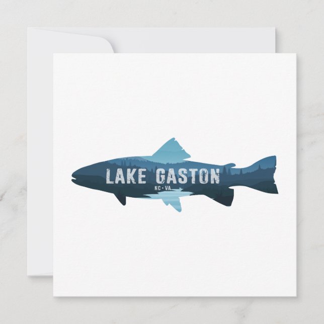 Carte Le lac Gaston Caroline du Nord Virginie Fish (Devant)