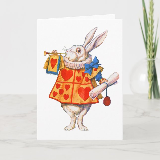 CARTE LE LAPIN BLANC D'ALICE (Devant)