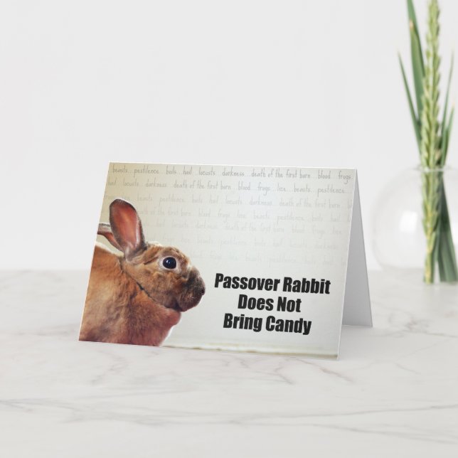 Carte Le Lapin De Pâque N'Apporte Pas De Bonbons (Devant)