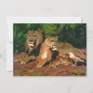 Carte Le lion à la maison (par Rosa Bonheur)