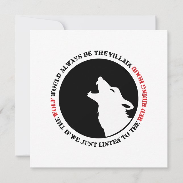 Carte Le loup serait toujours le méchant (Devant)