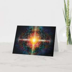 Carte Le mandala de coeur colore 3