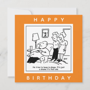 Carte Le mari aime garder en forme Cartoon