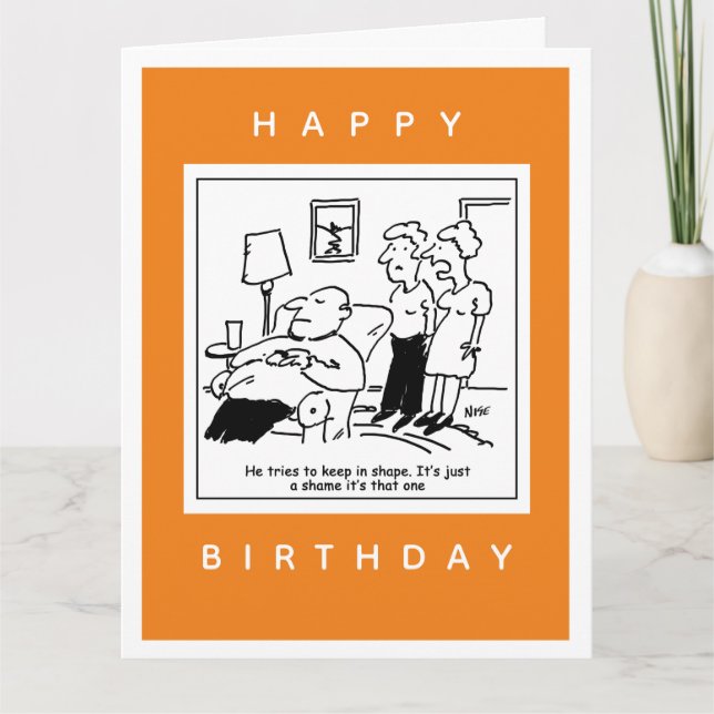 Carte Le mari aime garder la forme Cartoon (Devant)