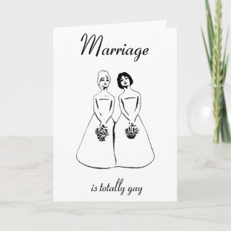 Carte Le mariage est totalement gay — le couple féminin