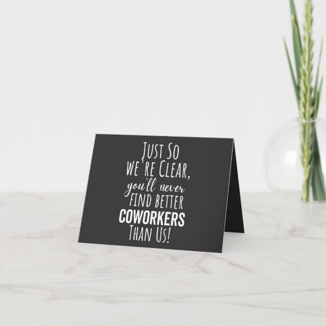 CARTE LE MEILLEUR CADEAU POUR QUITTER LES COWORKERS (Devant)