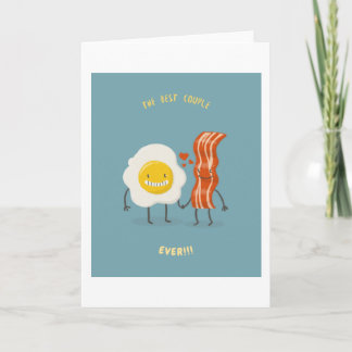 Carte Le meilleur couple jamais - bacon et œuf