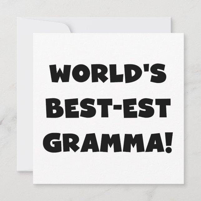 Carte Le meilleur Gramma noir ou blanc du monde (Devant)