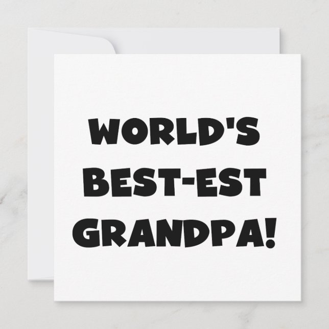 Carte Le meilleur grand-père du monde en noir ou blanc (Devant)