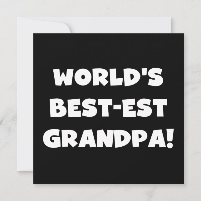 Carte Le meilleur grand-père du monde en noir ou blanc (Devant)