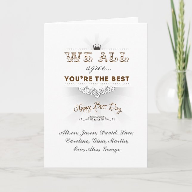 Carte Le meilleur jour de la fête du patron (Devant)