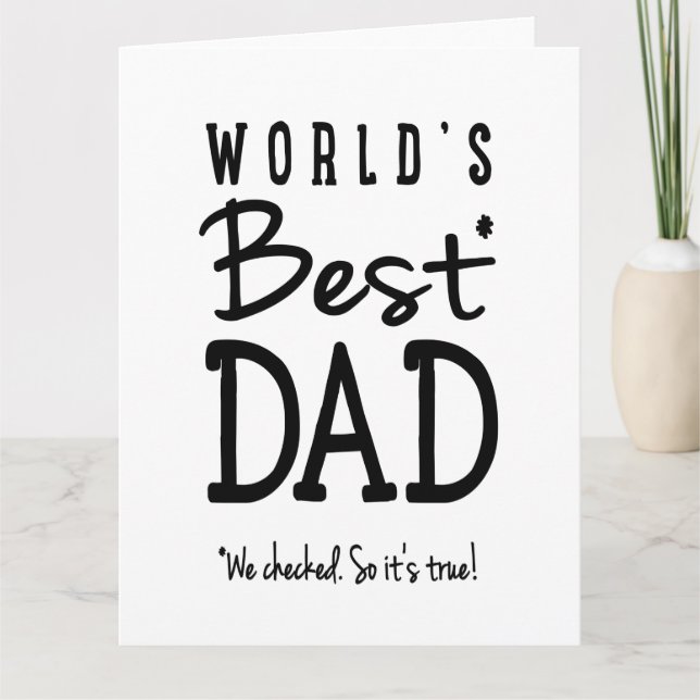 Carte Le meilleur papa du monde (Devant)