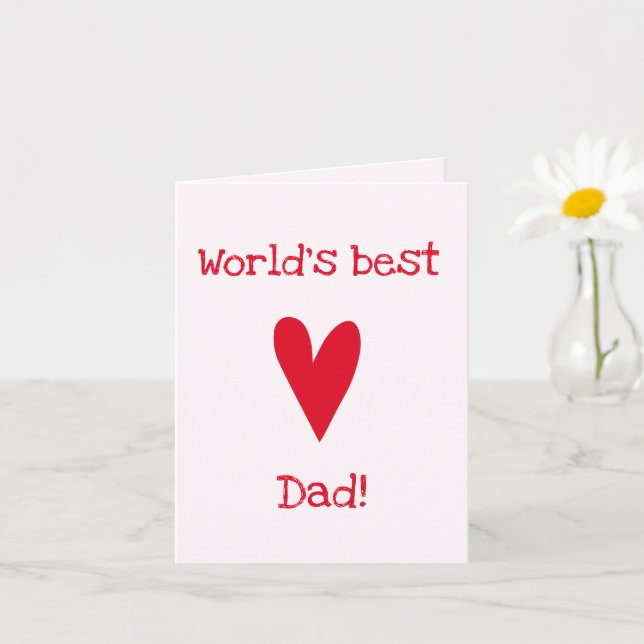 Carte Le meilleur papa du monde ! | Fête des pères Red H (Petite plante)