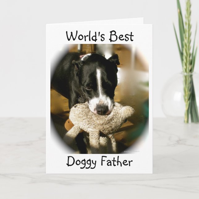 Carte Le meilleur père de chien du monde (Devant)
