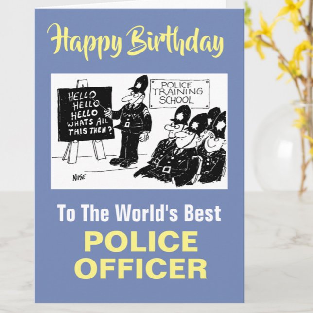 Carte Le meilleur policier du monde - Joyeux anniversair (Créateur téléchargé)
