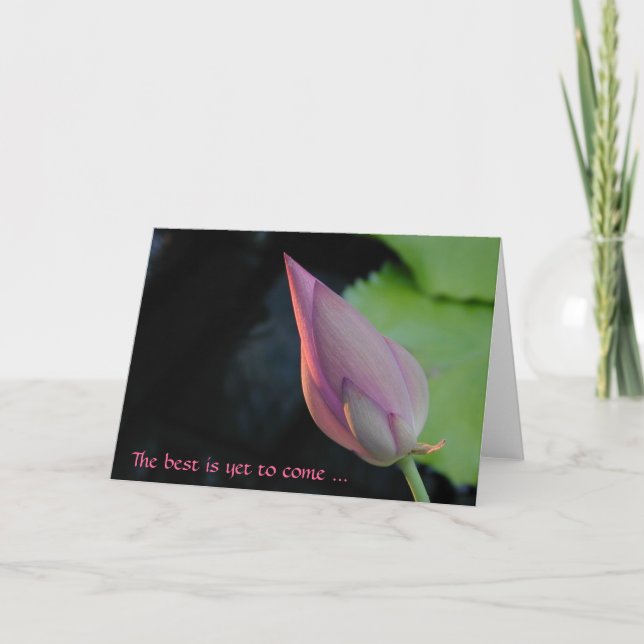 Carte Le meilleur reste à venir - lotus (Devant)
