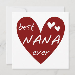 Carte Le meilleurs T-shirts et cadeaux de Nana de coeur