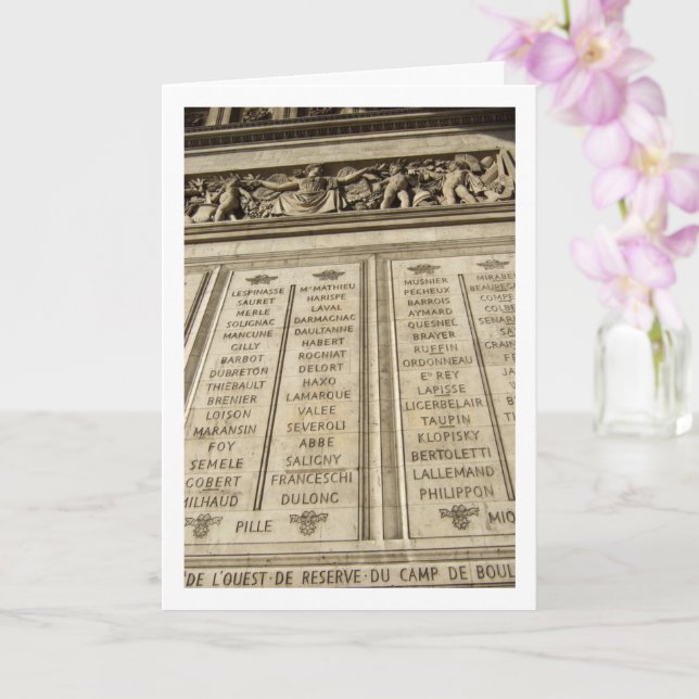 Carte Le Mémorial de l'Arc de Triomphe, Paris, France (Orchidée)