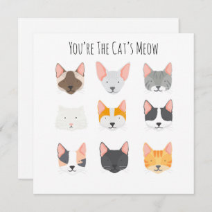 Carte Le Meow Birthday du chat Penser à vous