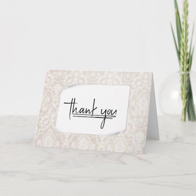 Carte Le Merci Damask Design (Devant)
