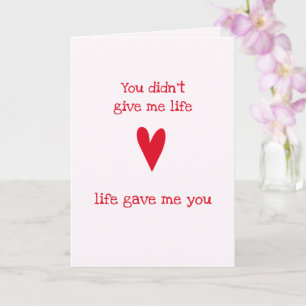 Carte Le Merci de Stepmère   Coeur rouge