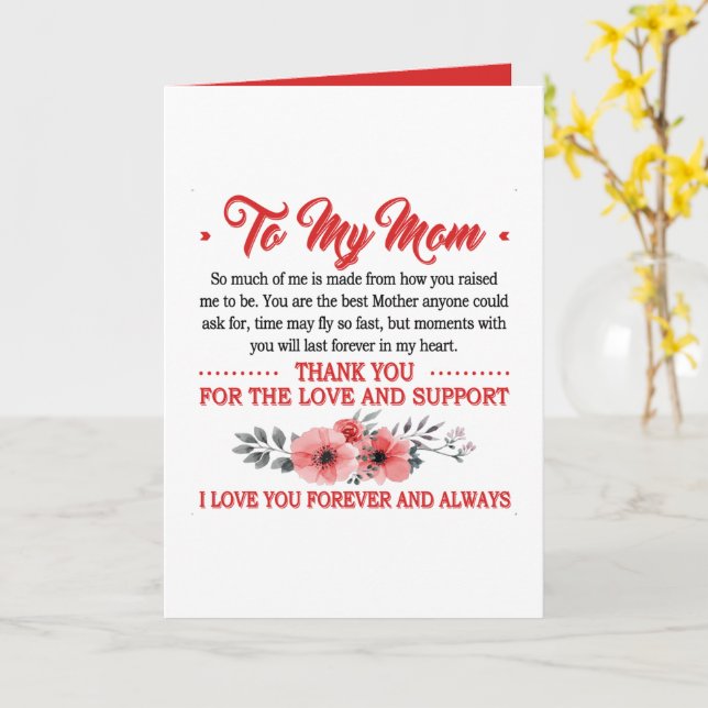 Carte Le mignon poème Maman ajoute un sentiment pour la  (Fleur jaune)