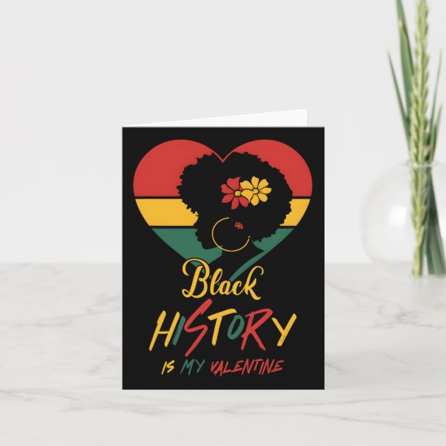 Carte Le Mois de l'histoire des Noirs est mon Valentin F (Devant)