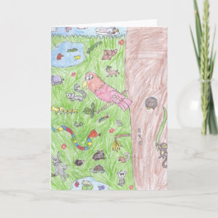 Carte Le Monde de Brooke ou l'animals greeting card