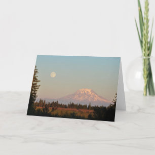 Carte Le Mont Rainier et la Pleine lune - Art Cadre
