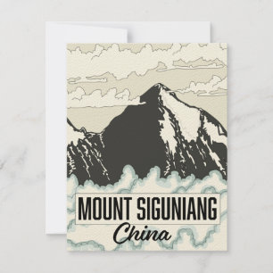 Carte Le mont Siguniang Chine