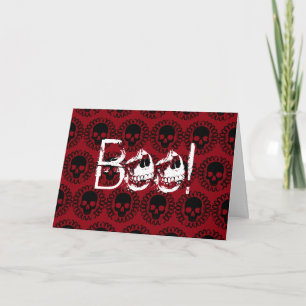 Carte Le Motif du crâne Boo ! Choisir n'importe quelle c