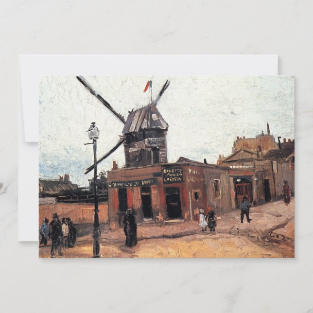 Carte Le Moulin de la Galette par Vincent van Gogh (Devant)
