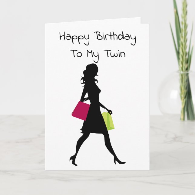 CARTE **LE NAISSANCE DE TWIN** SOUHAITE À UN ACHETEUR TA (Devant)