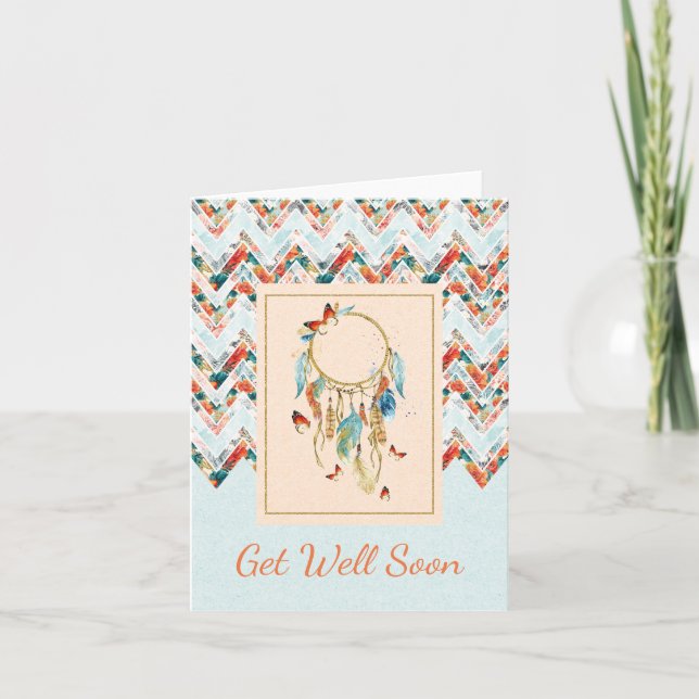 Carte Le Natif américain Dreamcatcher obtiennent bien (Devant)