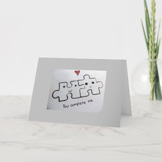 CARTE LE **NOTRE 1ER ANNIVERSAIRE** VOUS ME COMPLÉTEZ (Devant)