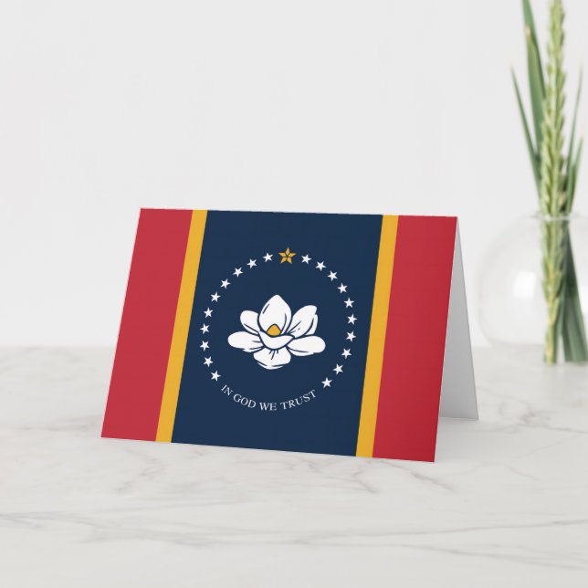 Carte le nouveau drapeau du mississippi usa american ame (Devant)