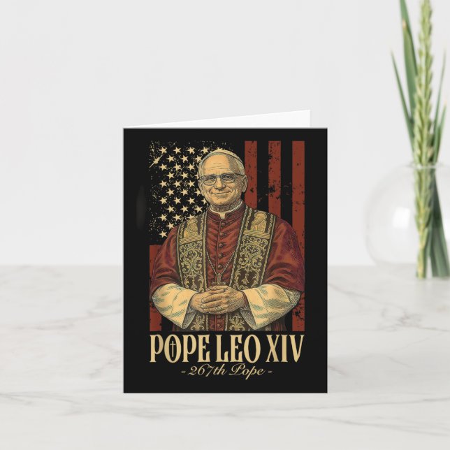 Carte Le Pape Léo Et L'Amérique Le Pape Léon Xiv (Devant)
