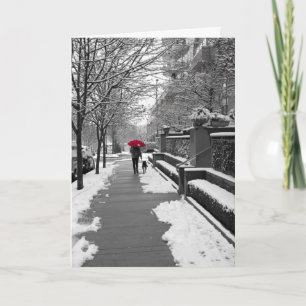 Carte Le parapluie rouge