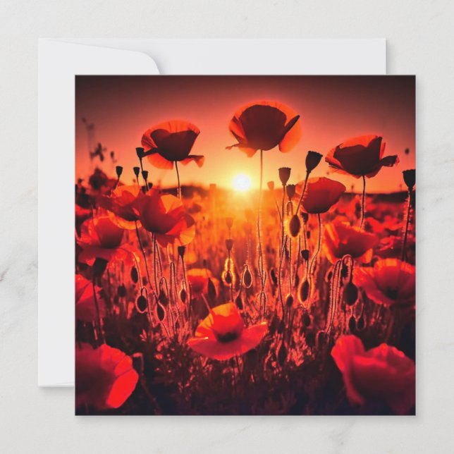 Carte Le pavot en face (Devant)