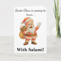 Le Père Noël arrive en ville.. Avec du Salami ! 
