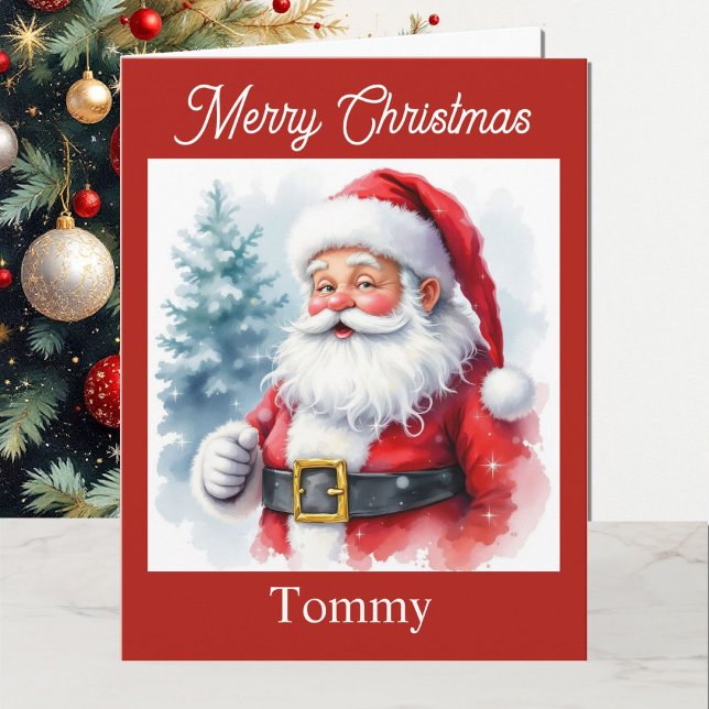 Carte Le Père Noël personnalise Noël pour petit-enfant (Créateur téléchargé)