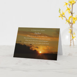 Carte Le Père Sympathy Condolences Poem Memorial