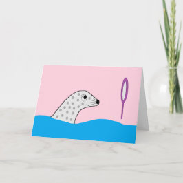 Carte Le phoque tacheté a beaucoup de beauté : blanc