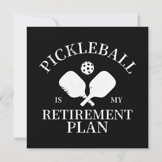 Carte le pickleball est mon plante de retraite (Devant)