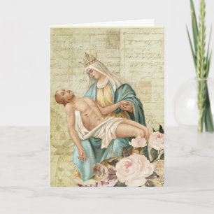 Carte Le Pieta Mary et chrétien religieux de Jésus