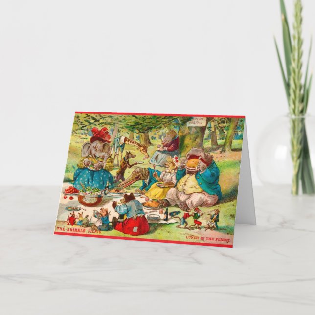 Carte Le pique-nique animal (Devant)