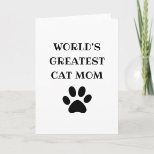 Carte Le plus grand chat maman texte personnalisé person