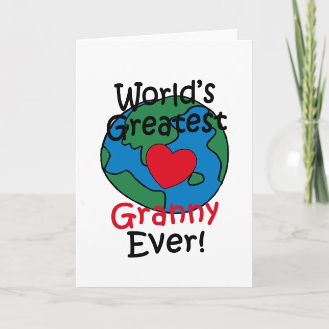 Carte Le plus grand coeur de mamie du monde (Devant)