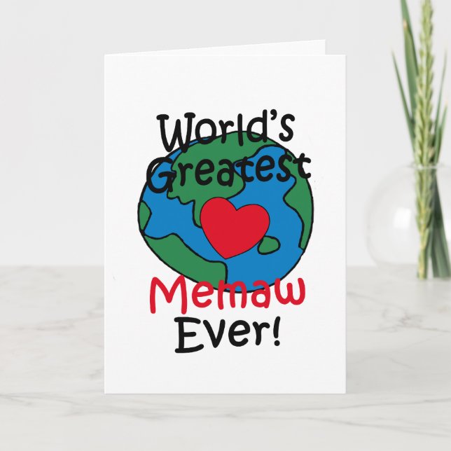 Carte Le plus grand coeur de Memaw du monde (Devant)